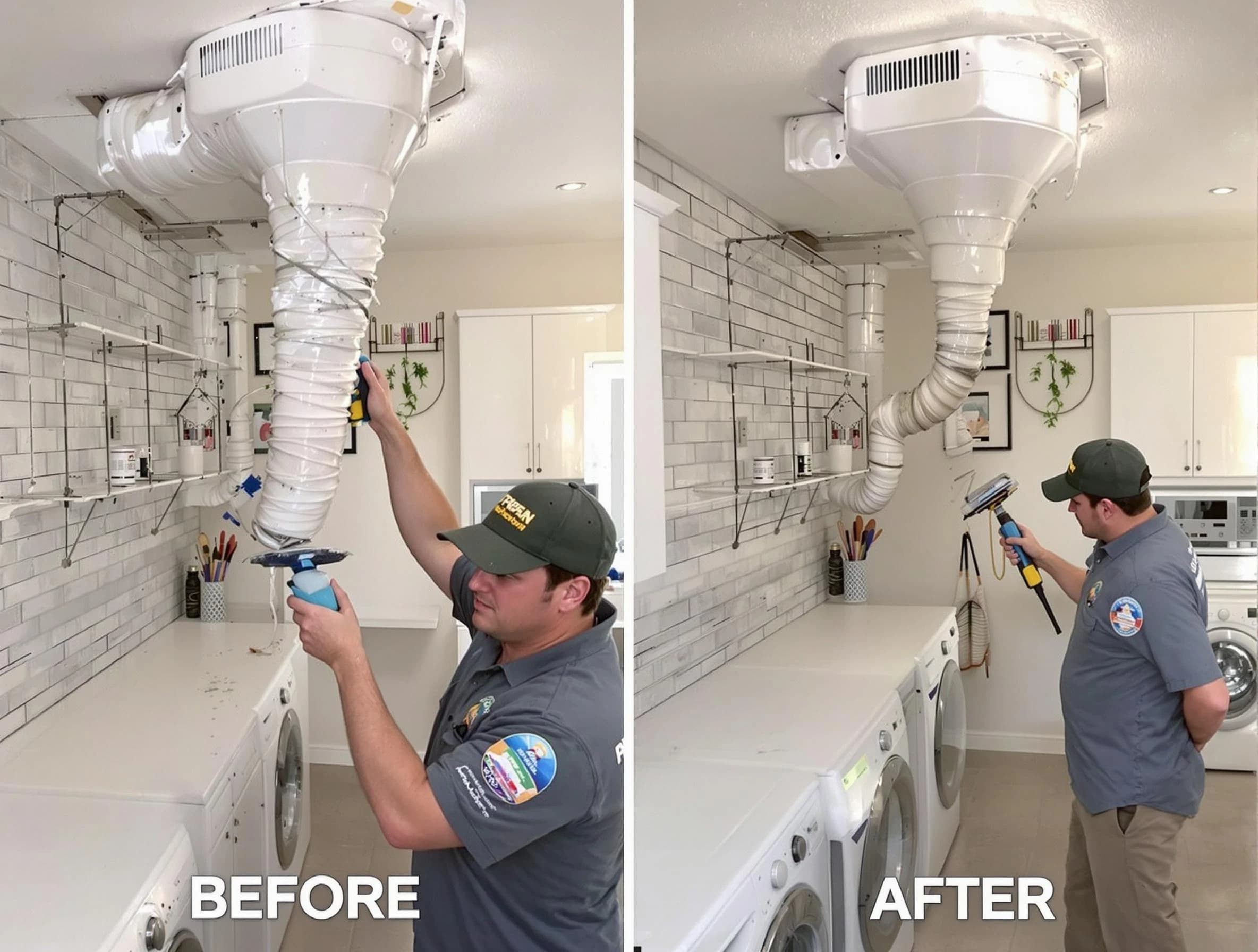 Professional dryer exhaust vent cleaning by Woonsocket Dryer Vent Cleaning in Woonsocket