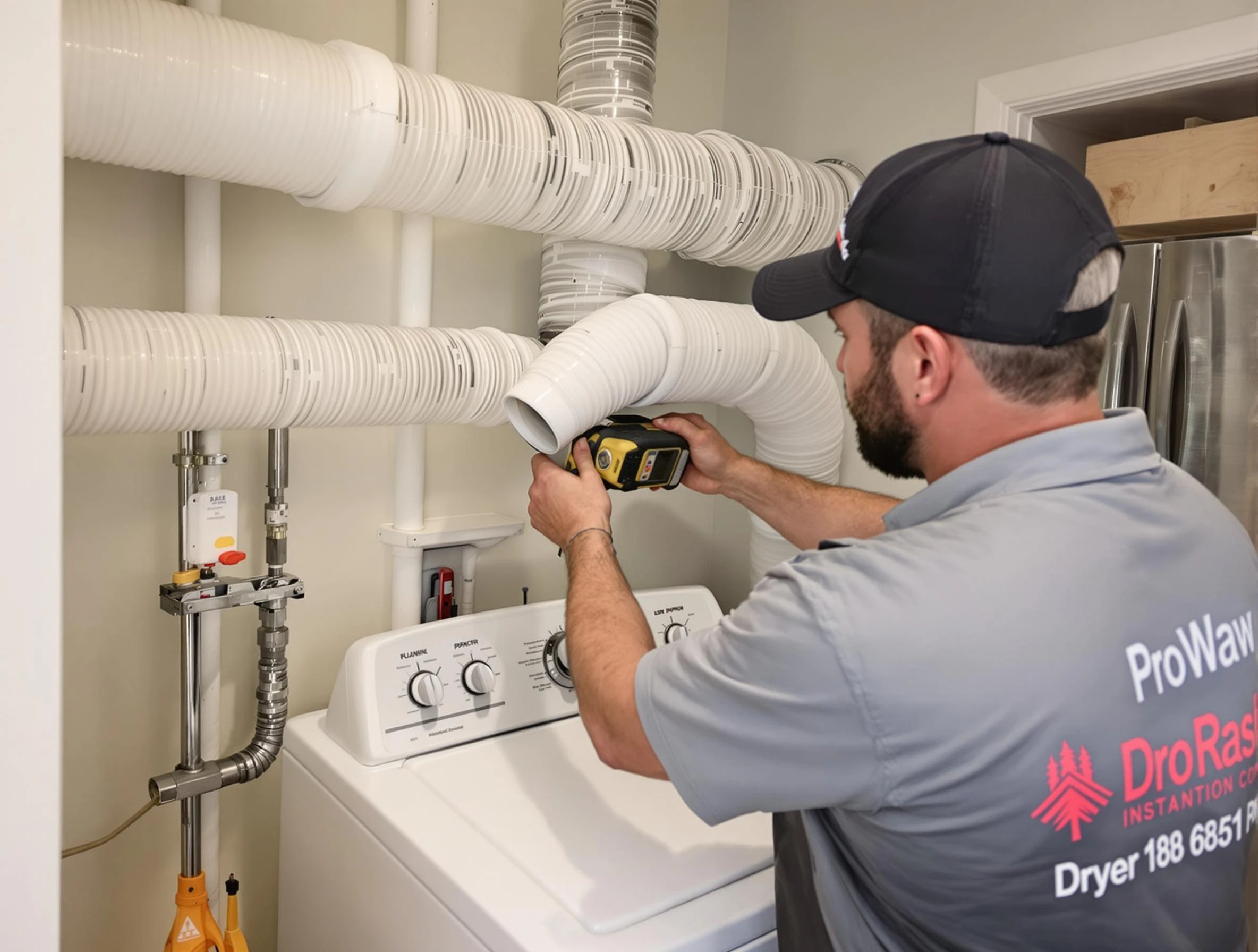 Professional dryer vent hose installation by Woonsocket Dryer Vent Cleaning in Woonsocket